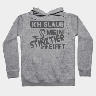 Stinktier Spruch Abfall essen Mülltonne Design Hoodie